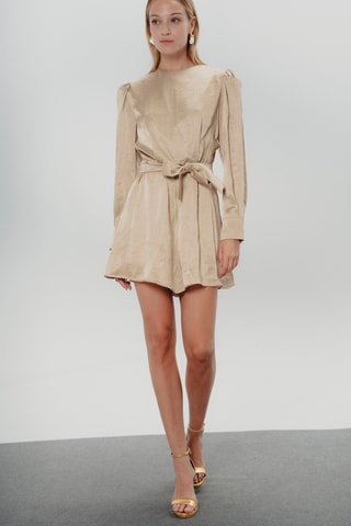 Vestido estilo patinadora - Dourado