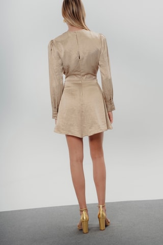 Vestido estilo patinadora - Dourado