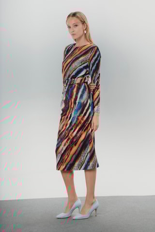 Vestido midi - Camel