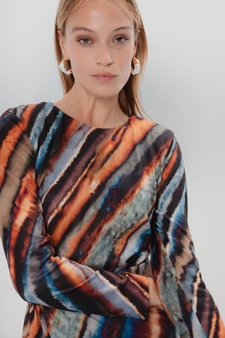Vestido midi - Camel