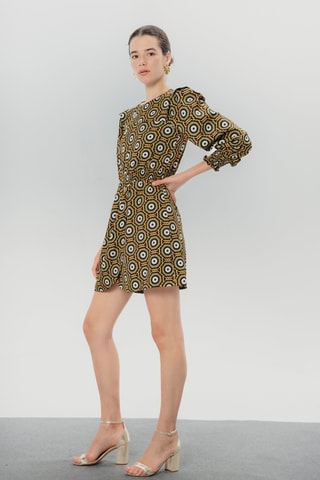Vestido traçado - Verde-escuro