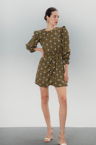 Vestido traçado - Verde-escuro