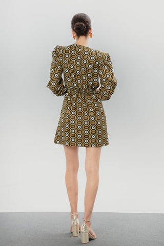 Vestido traçado - Verde-escuro