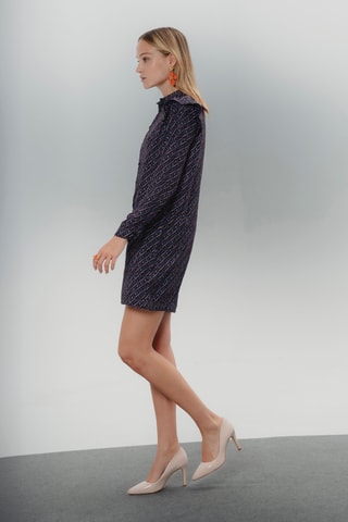 Vestido direito - Azul-marinho