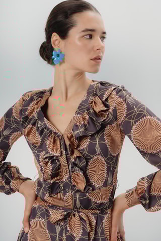 Vestido-camisa - Caqui