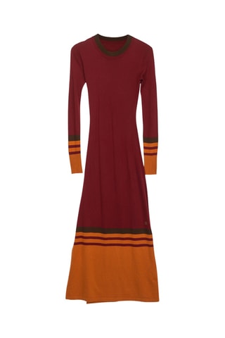 Vestido justo - Bordô