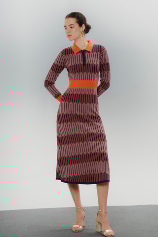 Vestido midi - Laranja