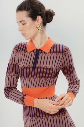 Vestido midi - Laranja