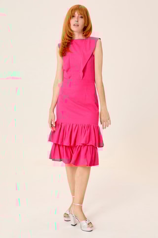 Vestido midi - Fúcsia