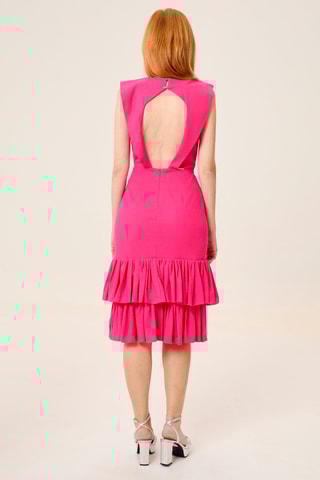 Vestido midi - Fúcsia
