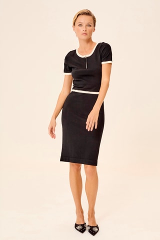 Vestido justo - Preto