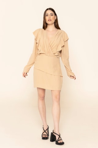 Vestido direito - Bege