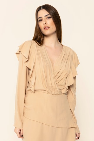 Vestido direito - Bege