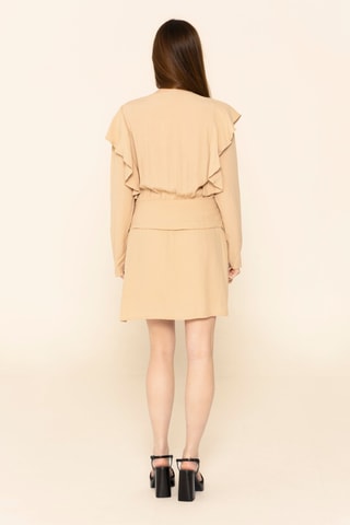 Vestido direito - Bege