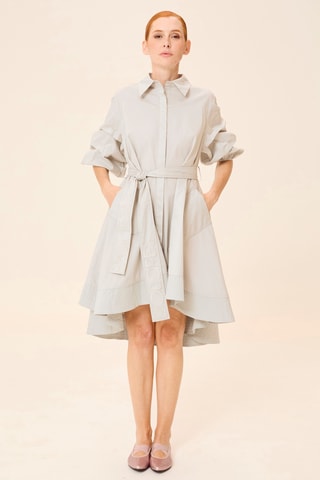 Vestido-camisa - Cinzento