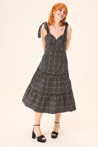 Vestido midi - Preto
