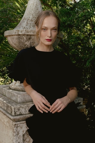 Vestido direito - Preto