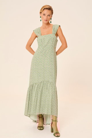Vestido comprido - Verde-escuro