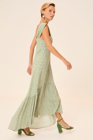 Vestido comprido - Verde-escuro