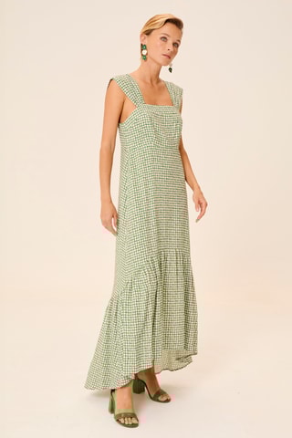 Vestido comprido - Verde-escuro