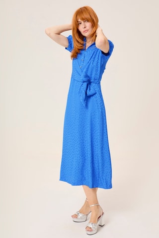 Robe midi - Bleu électrique