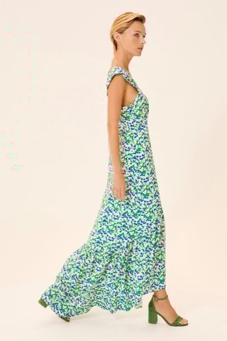 Vestido comprido - Azul-cobalto