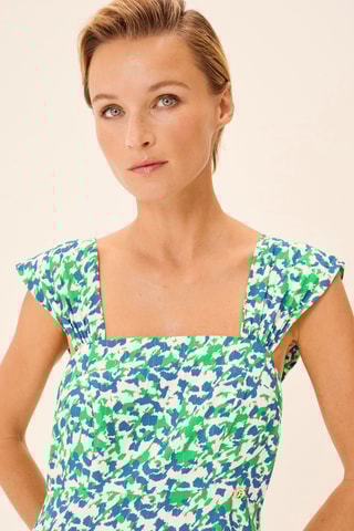 Vestido comprido - Azul-cobalto
