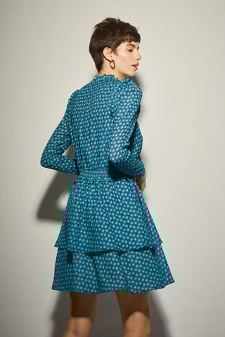 Vestido estilo patinadora - Azul-cobalto