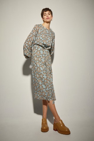 Vestido direito - Azul-celeste