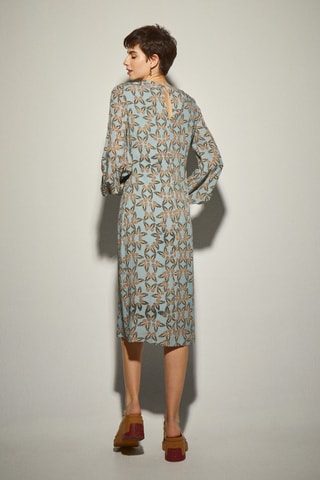 Vestido direito - Azul-celeste