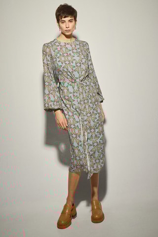 Vestido direito - Azul-celeste