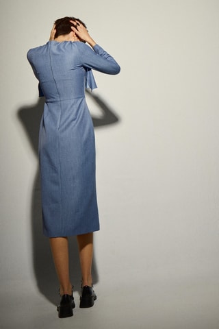 Vestido justo - Azul-cobalto