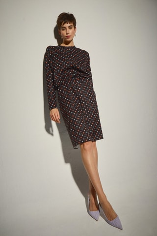 Vestido midi - Castanho