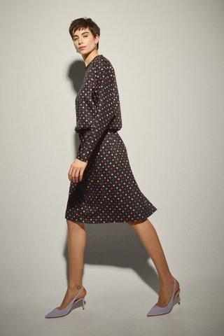 Vestido midi - Castanho