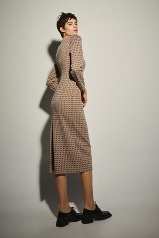 Vestido direito - Bege