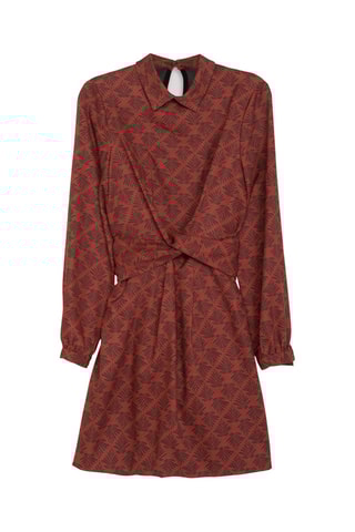 Vestido trapézio - Bordô