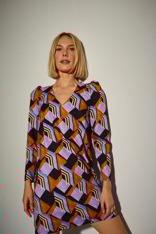Vestido direito - Malva