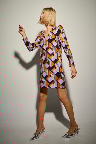 Vestido direito - Malva
