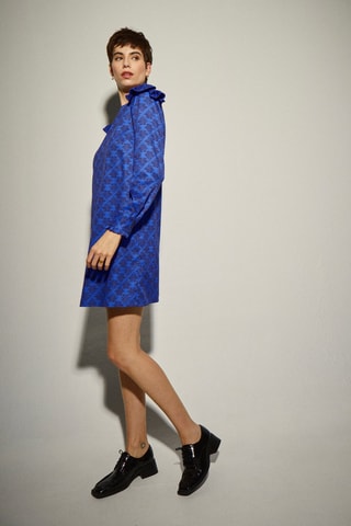Vestido direito - Azul-real