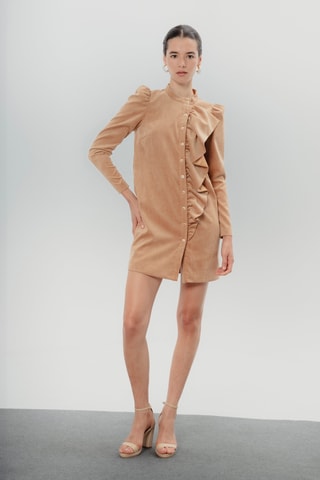 Vestido trapézio - Camel