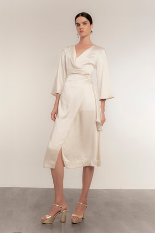 Vestido traçado - Cru