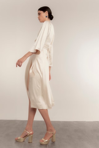 Vestido traçado - Cru
