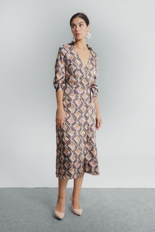Vestido traçado - Violeta-claro