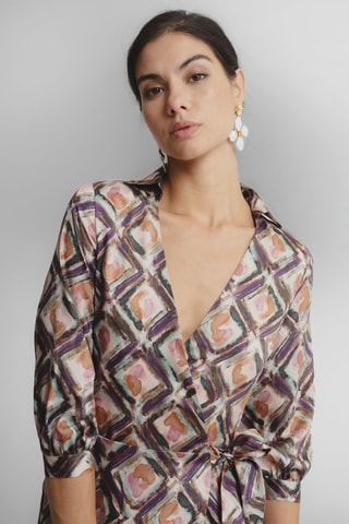 Vestido traçado - Violeta-claro