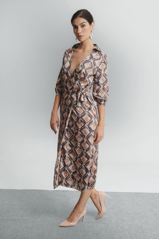 Vestido traçado - Violeta-claro
