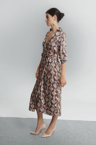 Vestido traçado - Violeta-claro