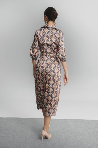 Vestido traçado - Violeta-claro