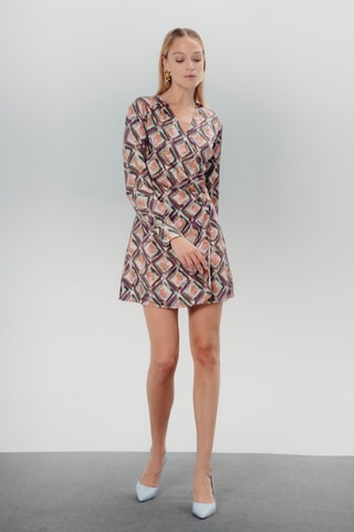 Vestido traçado - Violeta-claro