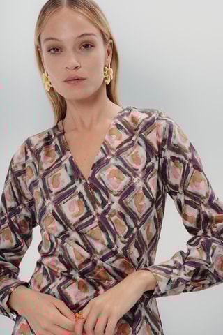 Vestido traçado - Violeta-claro