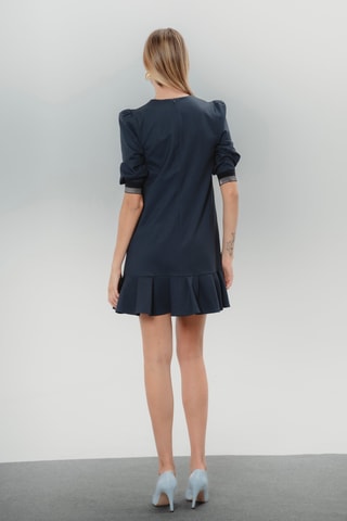 Vestido direito - Azul-marinho